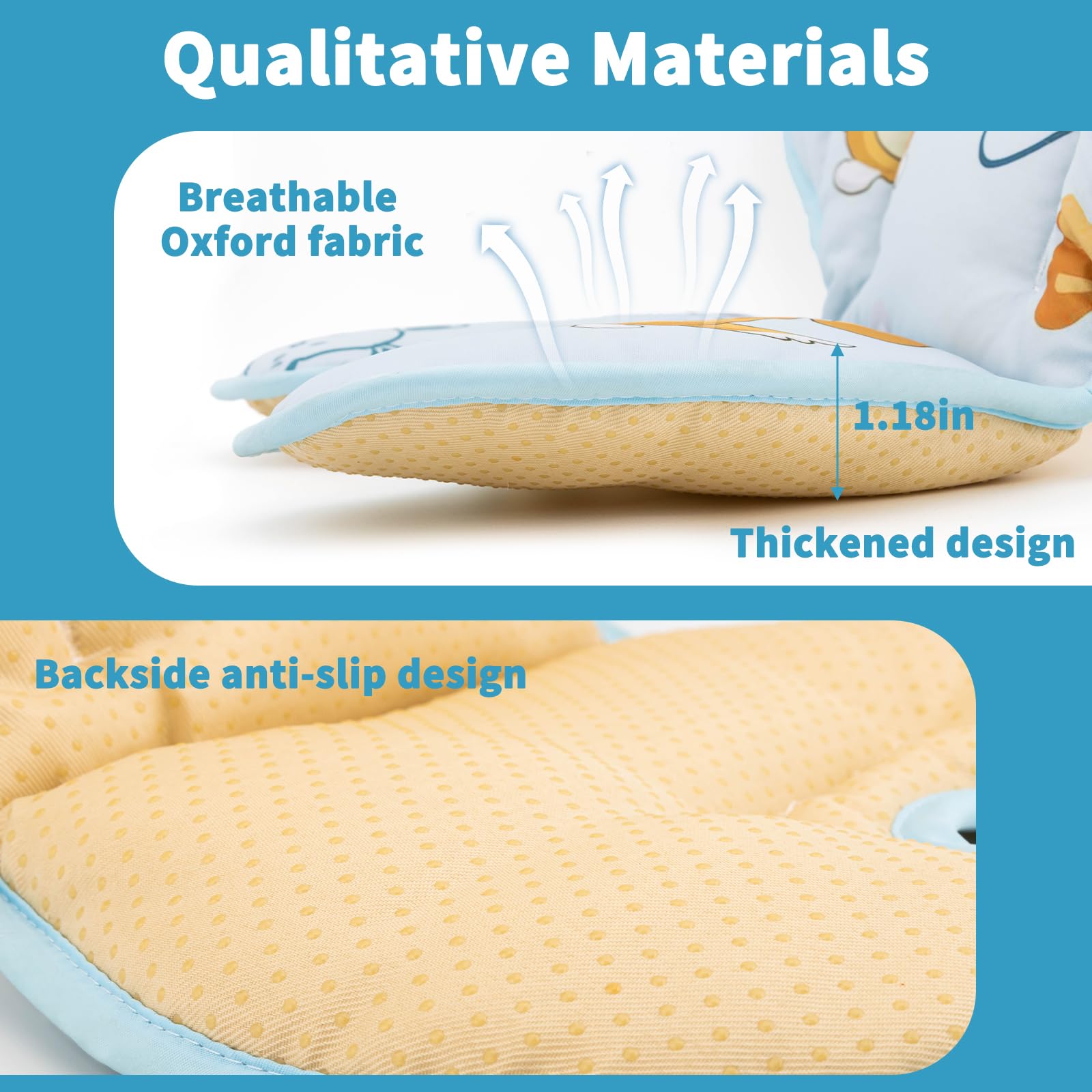 Runhike high chair cover replacement machine washable for quick cleanup after meals.