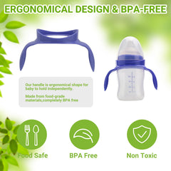 Runhike Lansinoh bottle handles ergonomic-grip closeup highlighting smooth BPA-free plastic.