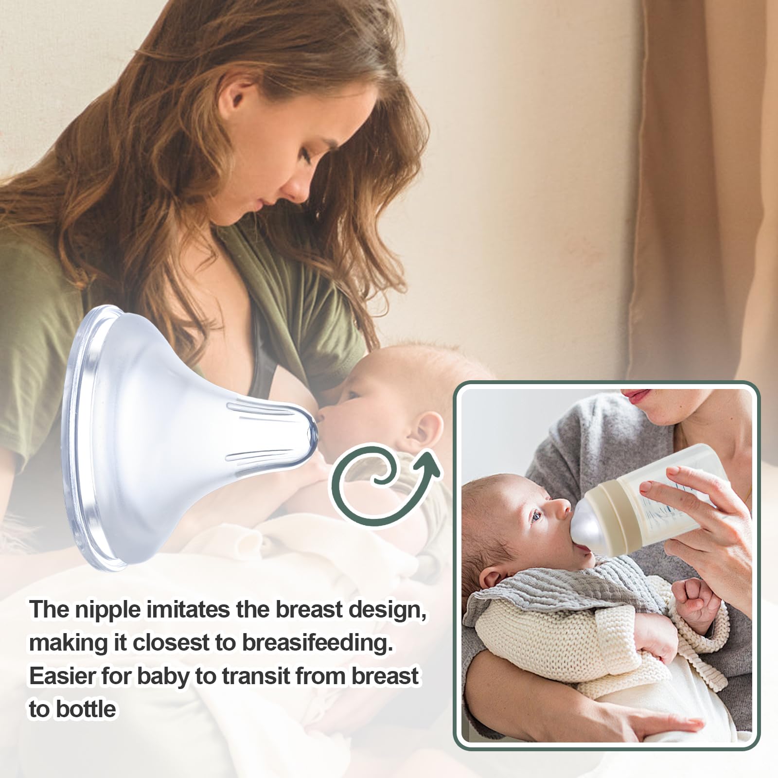 Runhike Size S nipples suitable for 0-3 month olds with steady flow