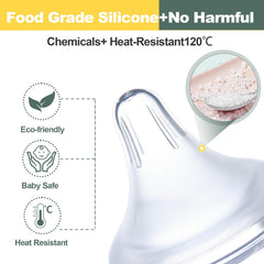 Runhike slow-flow Level 1 nipples support comfortable, non-vacuum feeding