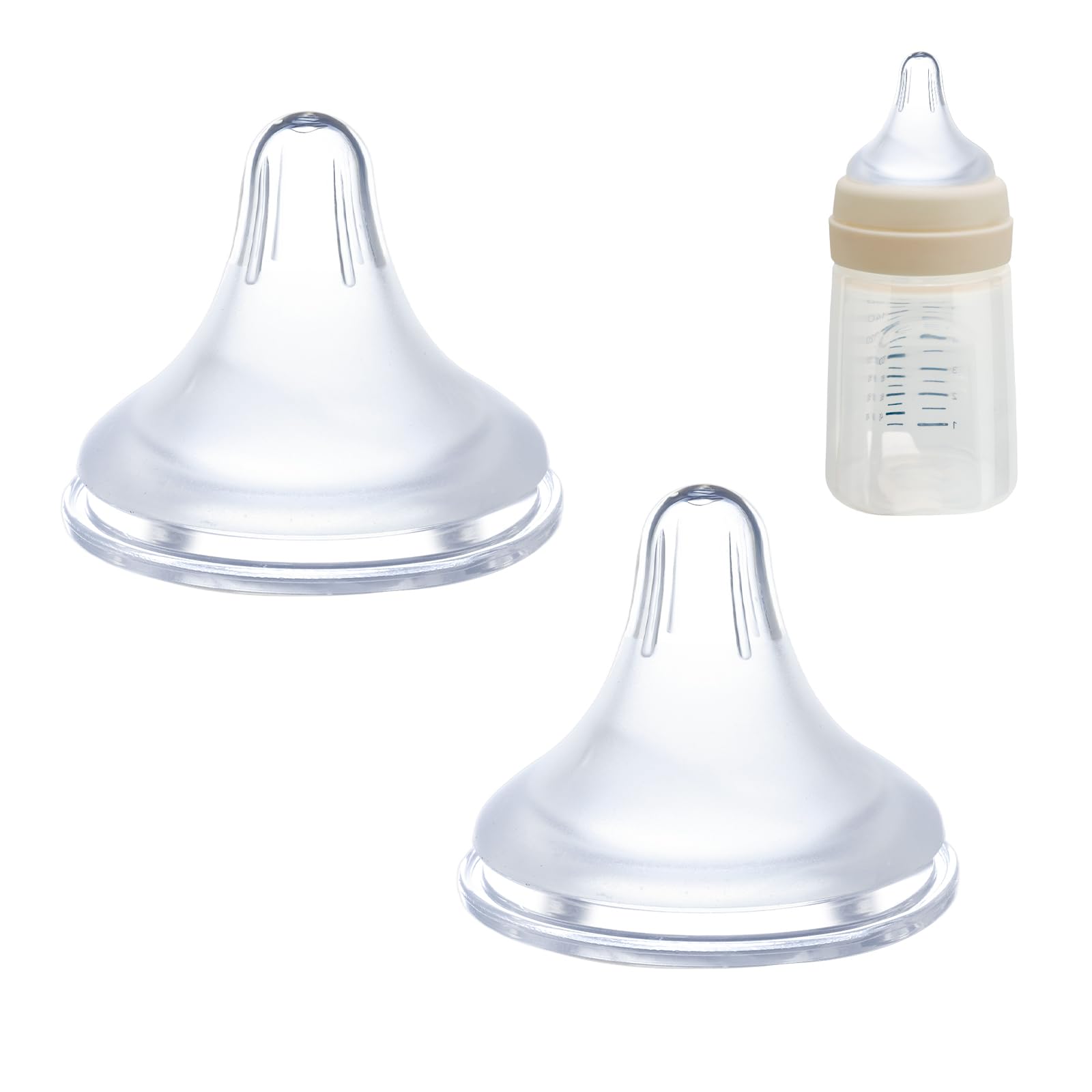 Runhike spectra-compatible nipples in soft silicone for gentle feeding transitions