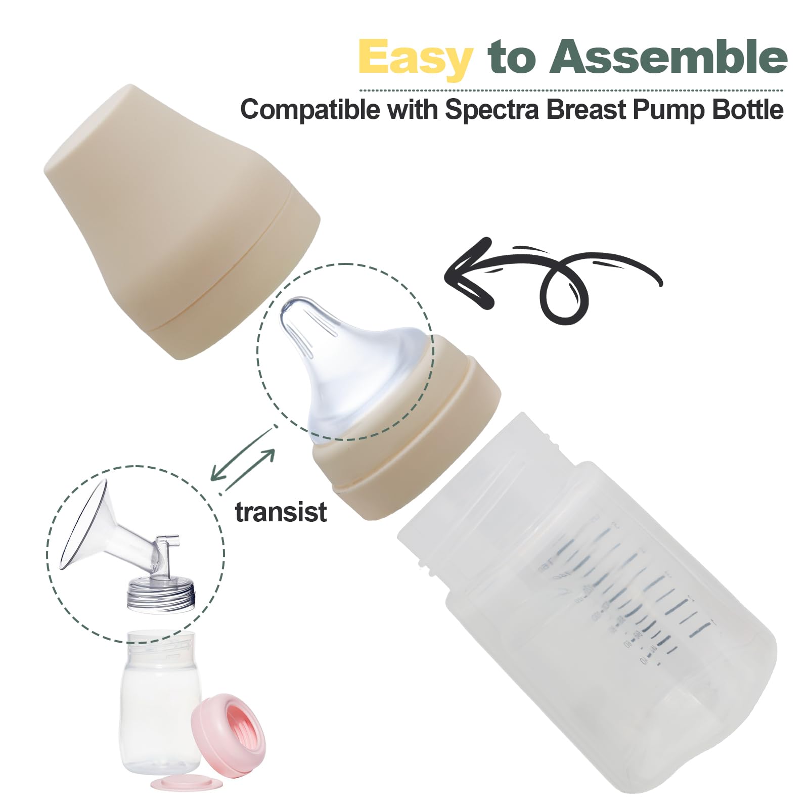 Runhike silicone nipples BPA and PVC-free, dishwasher-safe