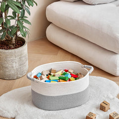 R RUNKA storage basket bohemian design complements decor while storing essentials.