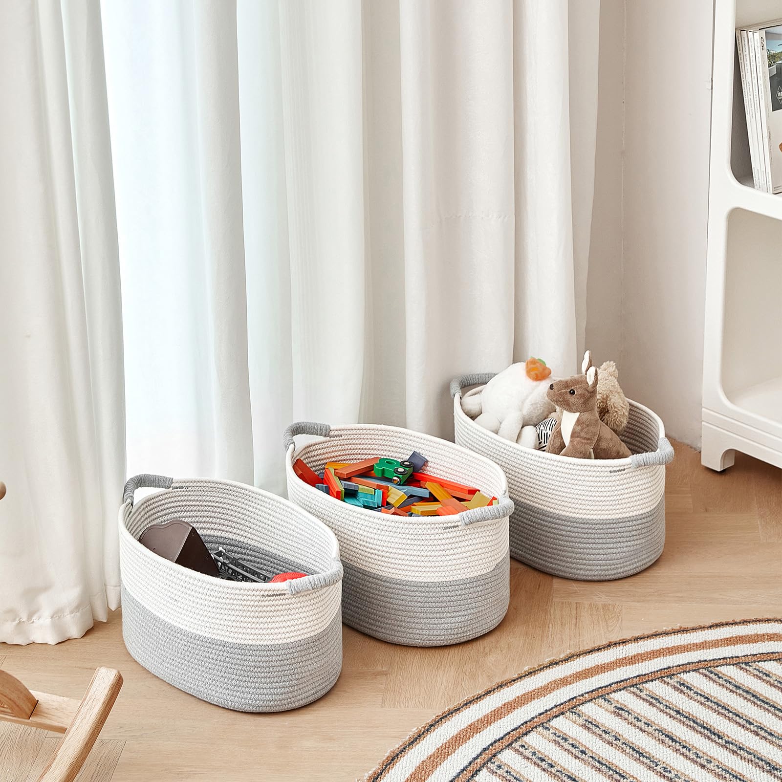 R RUNKA storage basket ideal for kids' rooms and toy storage.