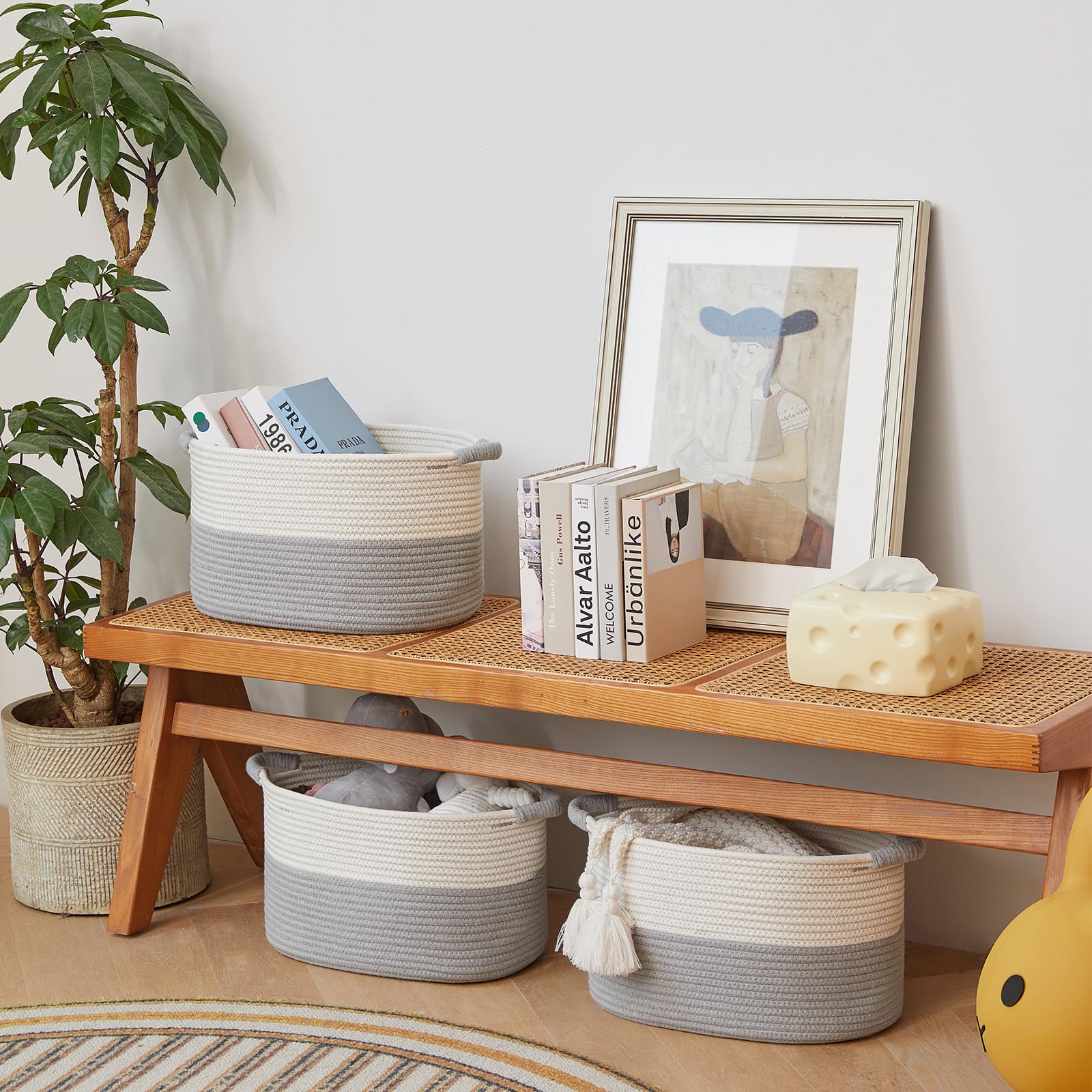 R RUNKA storage basket suits living spaces and home organization tasks.
