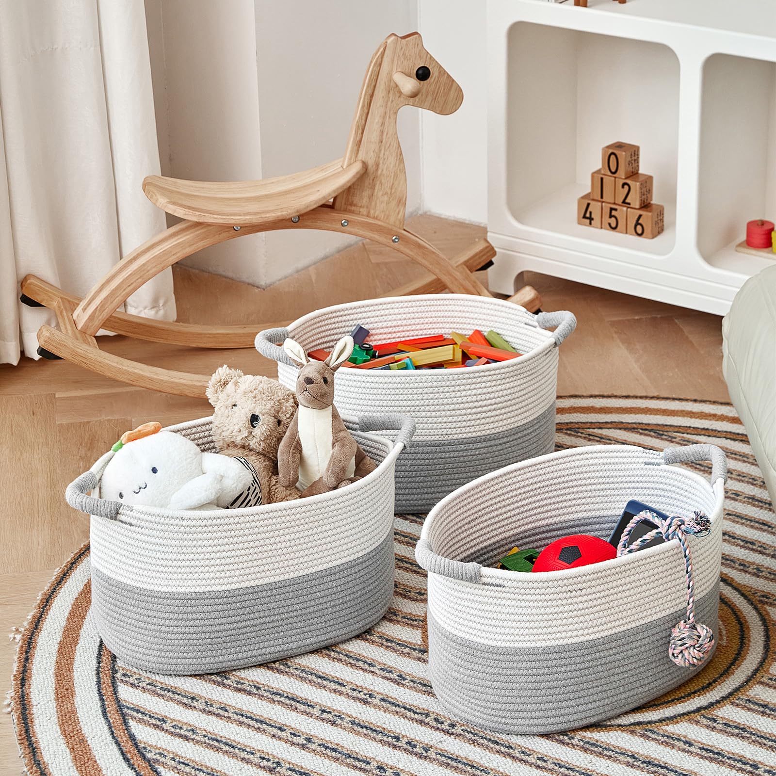 R RUNKA storage basket maintains shape with easy crease recovery.