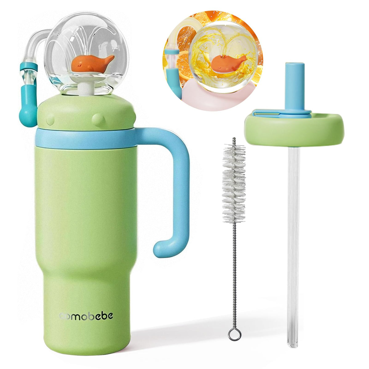 RUNSUNTUN whale fountain cup handle for easy on-the-go hydration