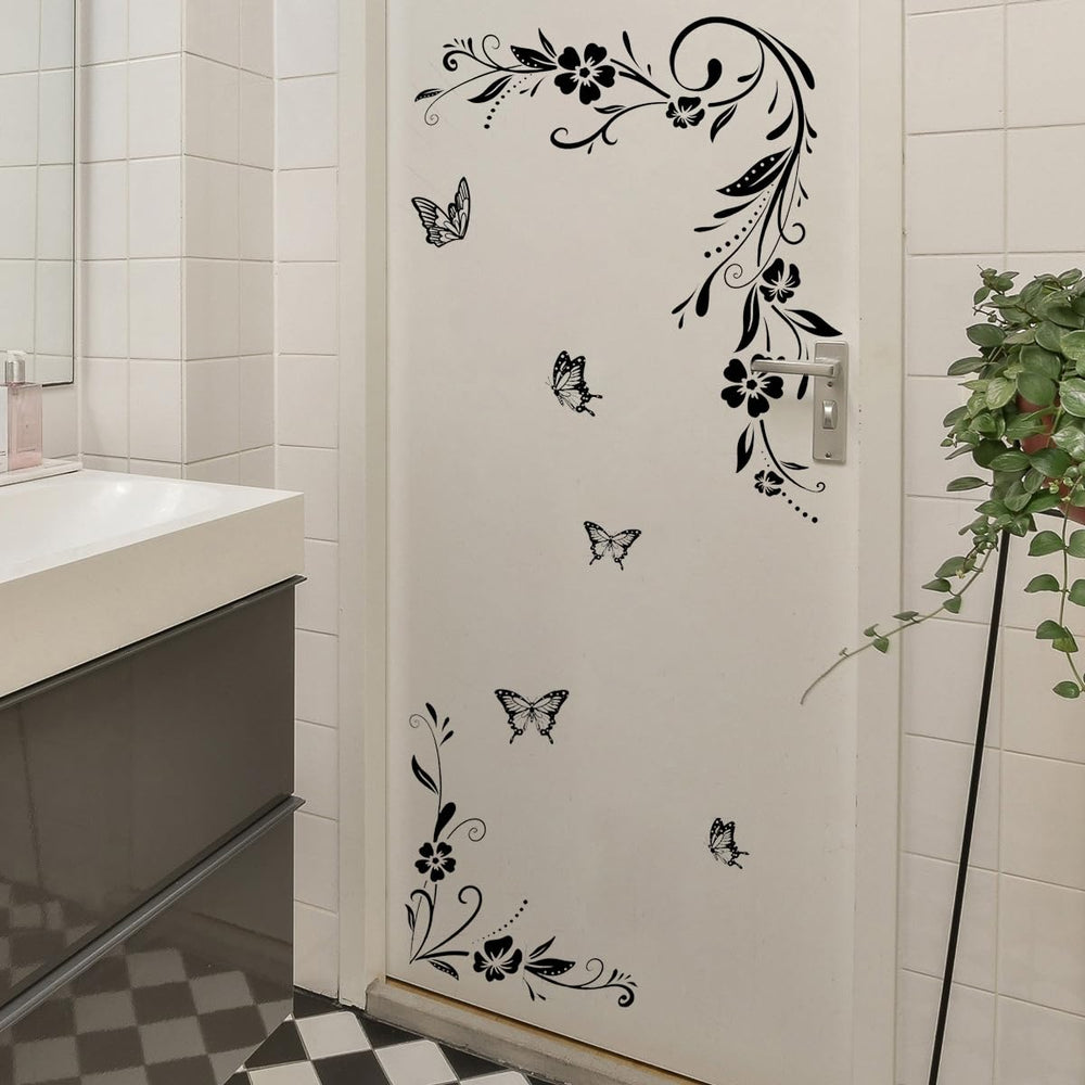 Runtoo anti-collision window cling decor adds elegance and easy maintenance to bathrooms