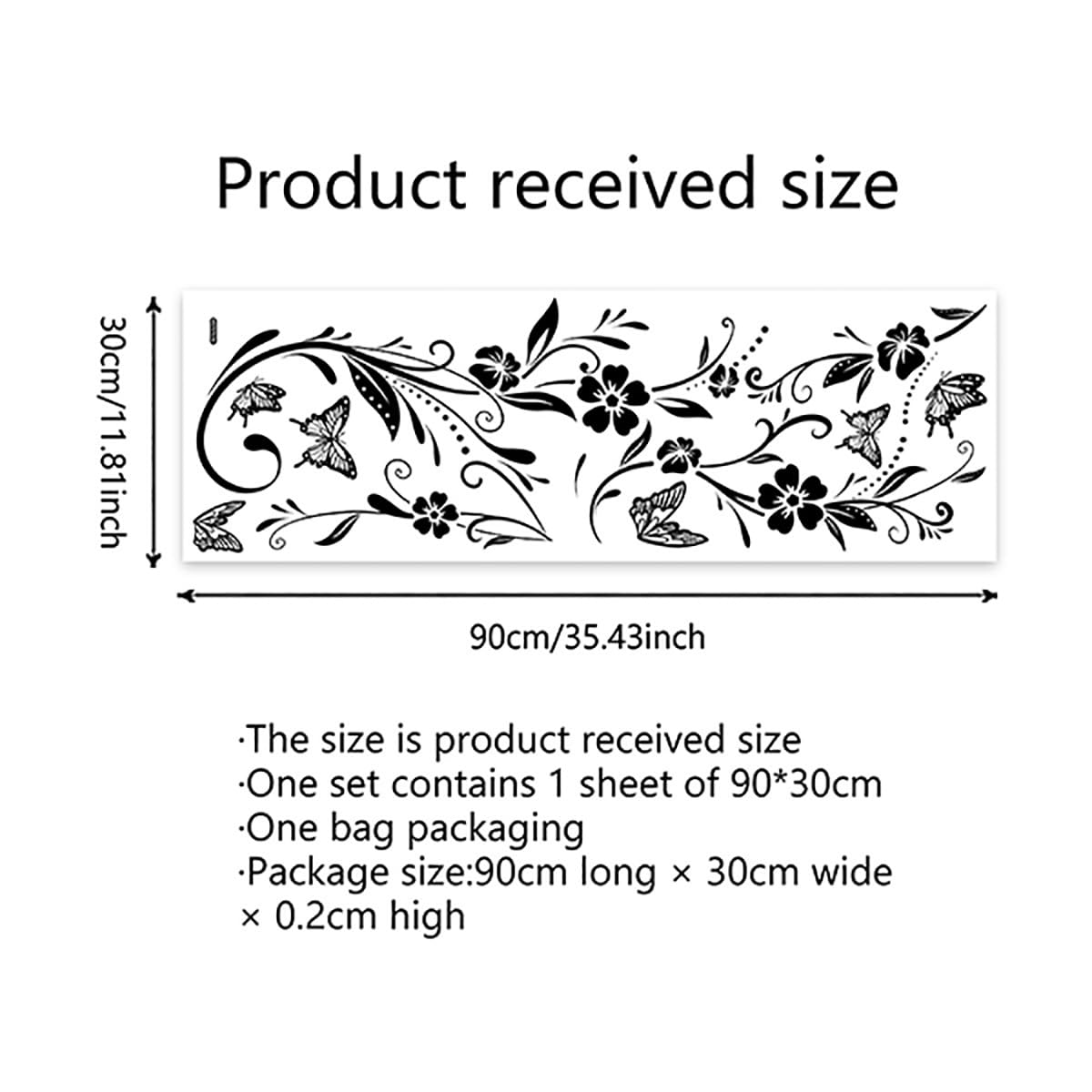 Runtoo butterfly and vine wall sticker brightens nursery walls without damage