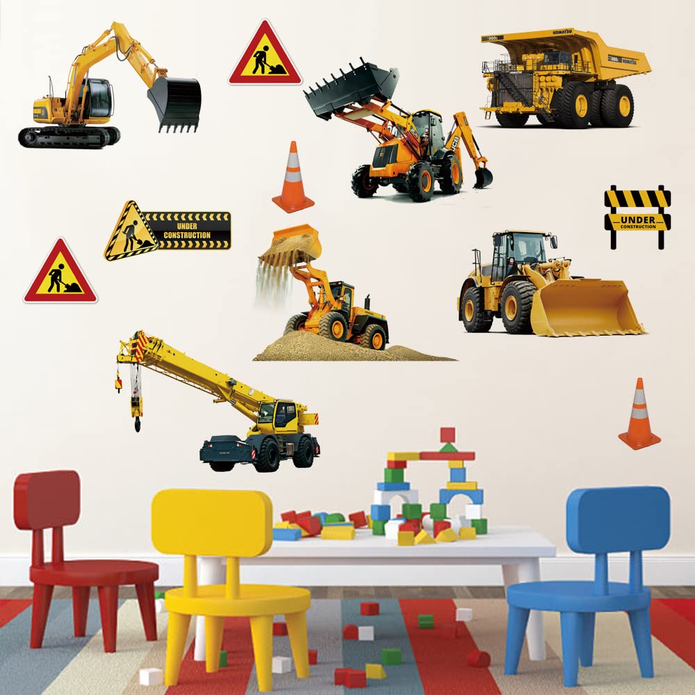 Runtoo tractor wall sticker promotes imaginative play in kids' rooms.