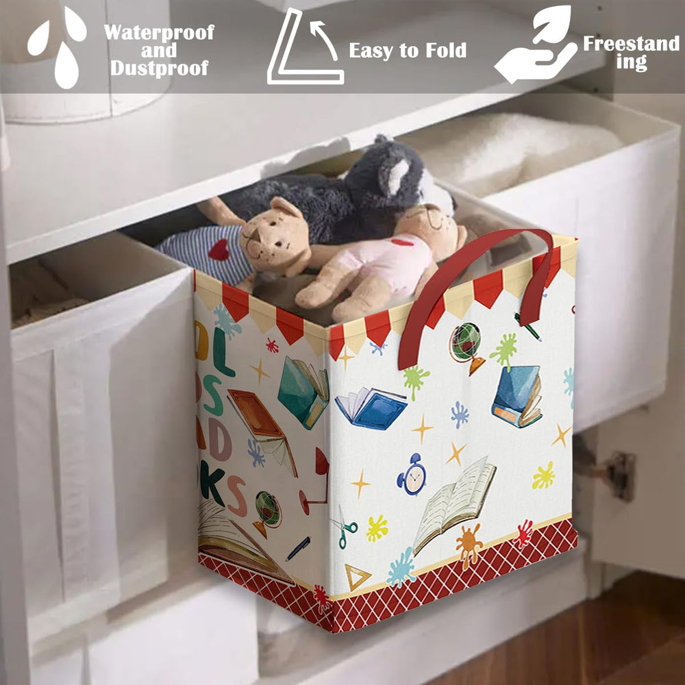 Runtoo Cool Kids Read Bins folded flat for compact storage.