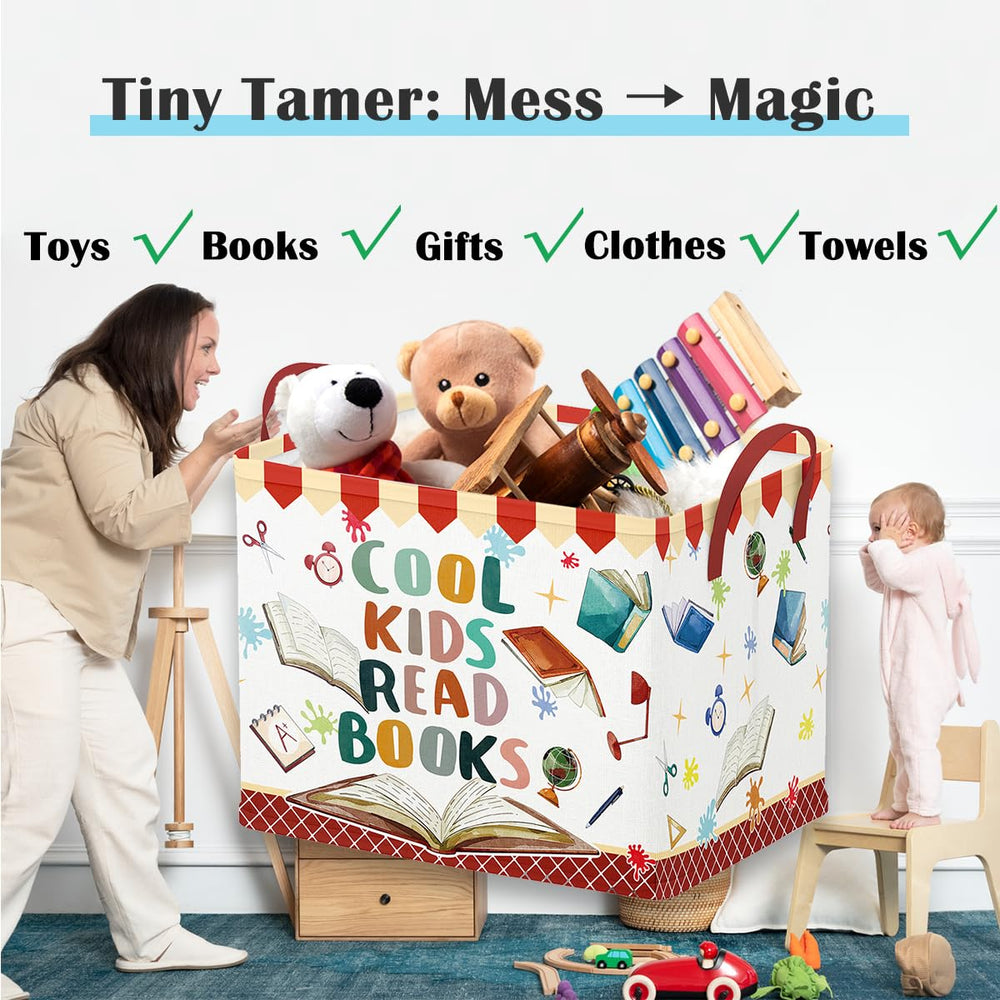 Runtoo Cool Kids Read Bins used as treasure baskets for playtime.