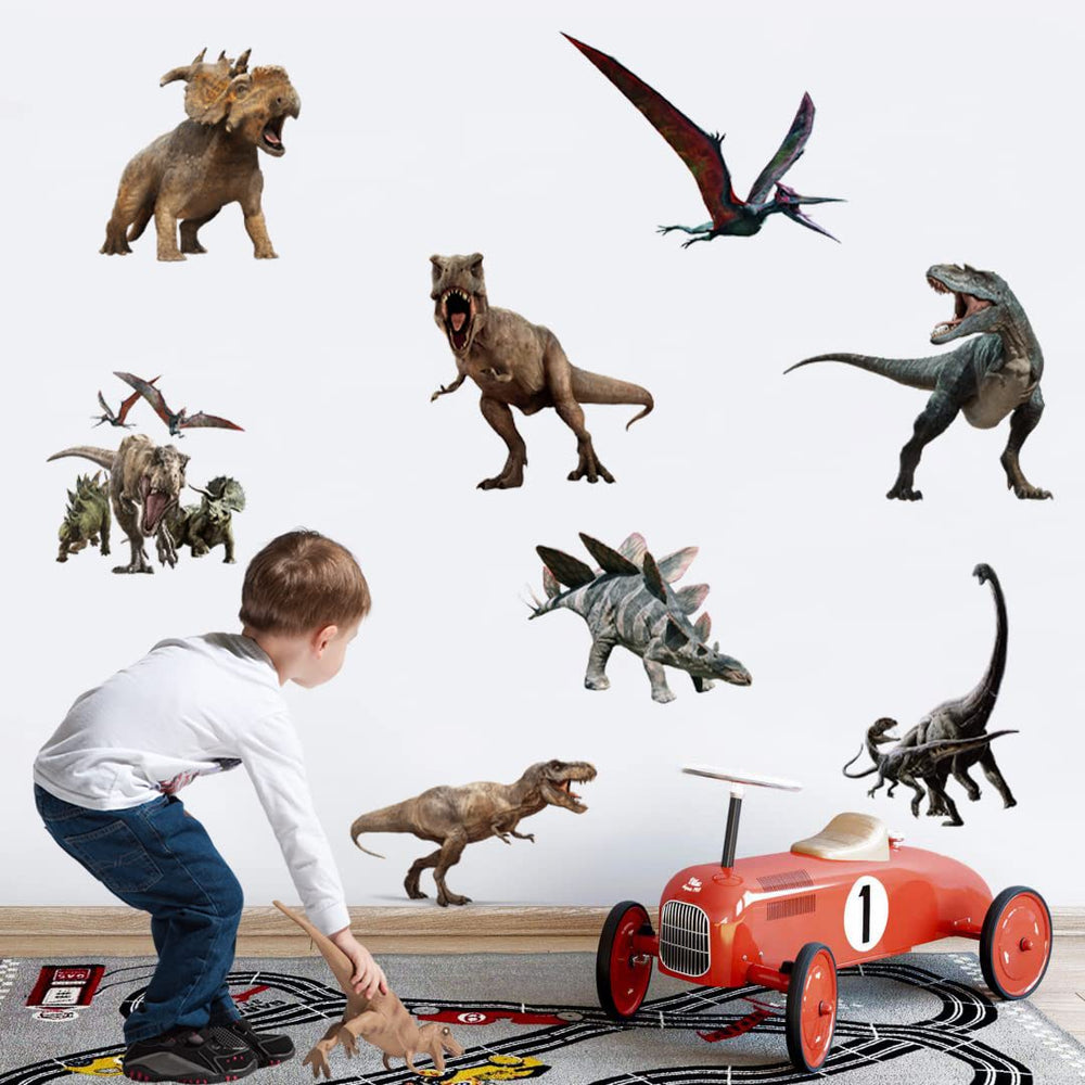 Runtoo Dinosaur wall stickers Tyrannosaurus create a bold focal point in kids' room