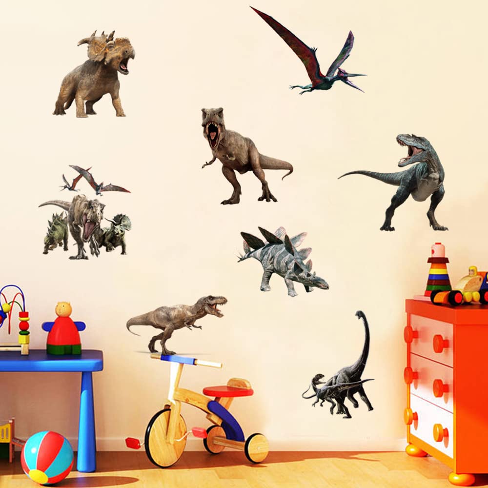 Runtoo Dinosaur wall stickers Velociraptor add dynamic action to play spaces