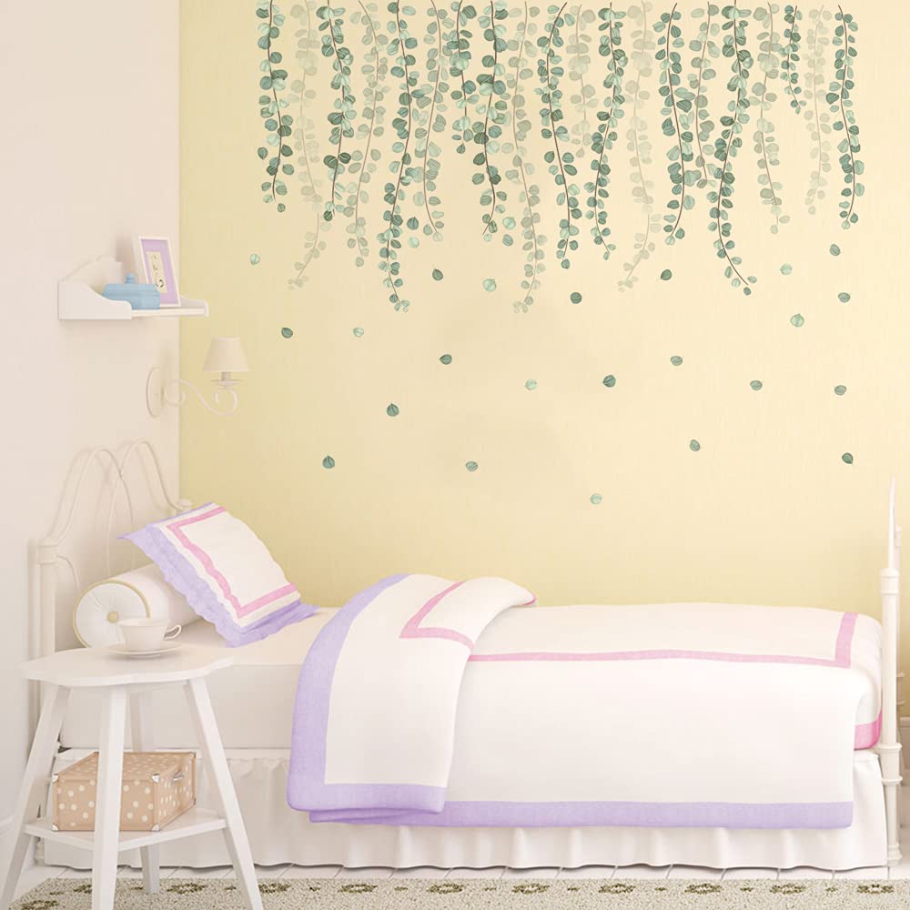 Runtoo Eucalyptus Leaves Wall Decal adds playful nursery decor