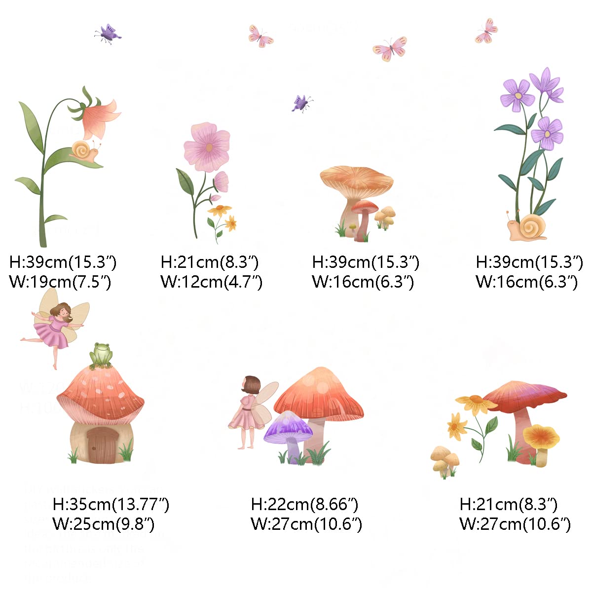Runtoo dreamy nursery scene decals add color and charm to décor