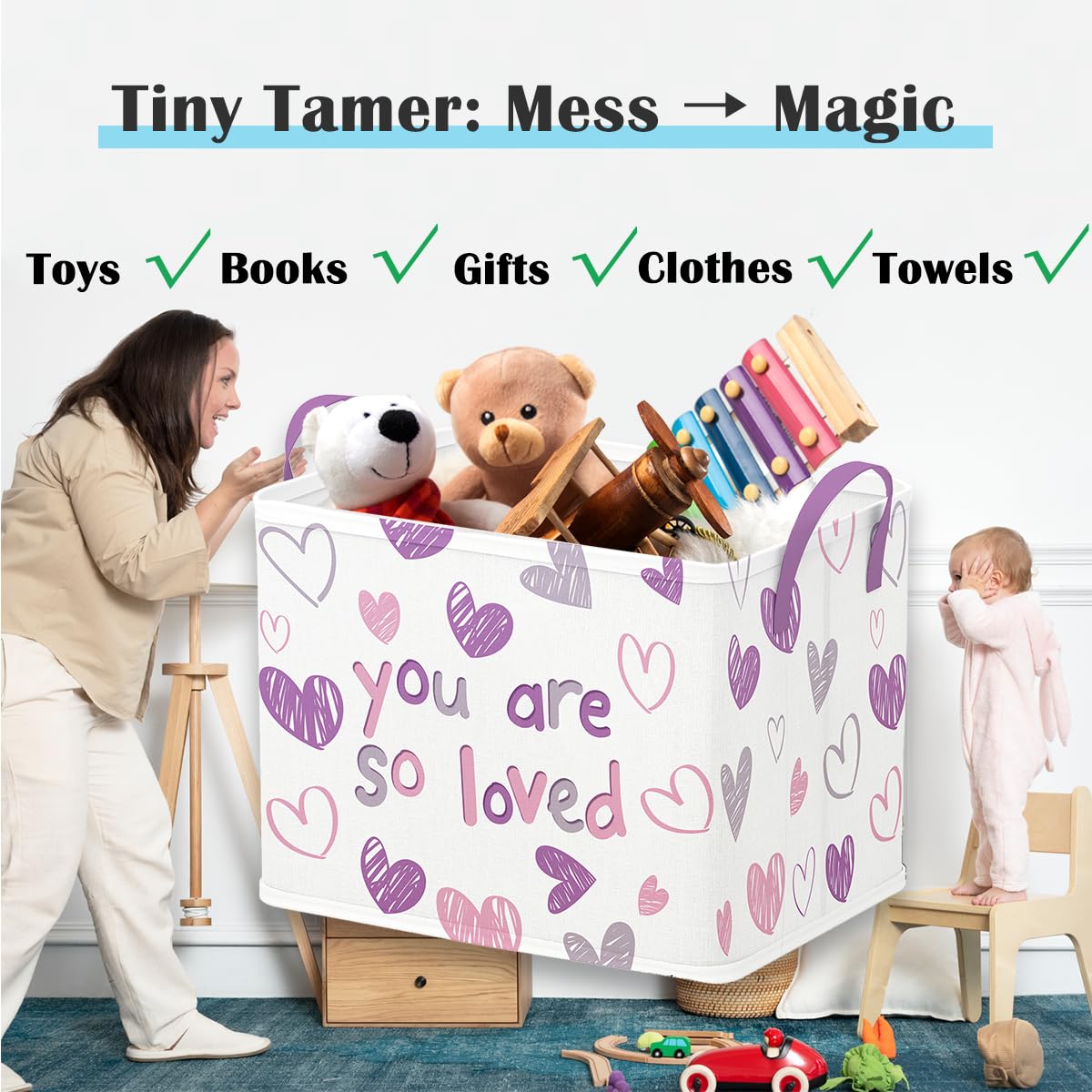 Runtoo gift basket universal gifting charm fits gifts and home storage.