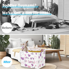 Runtoo gift basket waterproof liner protects items in bath or playroom.