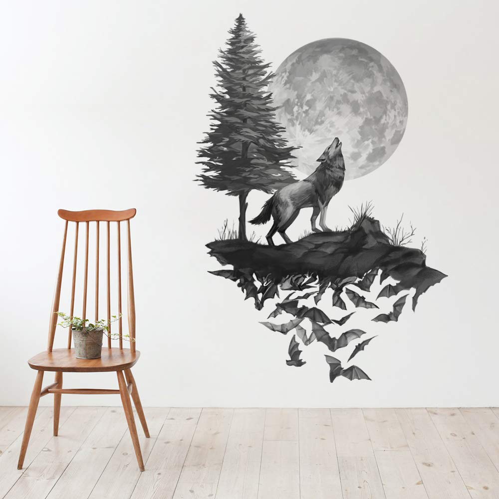 Runtoo Moon wall sticker living room accents a modern, cozy mood.