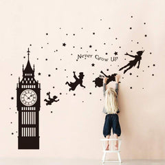 Runtoo black nursery wall decal with peel-and-stick design for easy decorating.