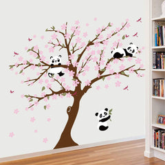 Runtoo Panda wall art stickers close-up highlights delicate detailing for a whimsical decor accent.
