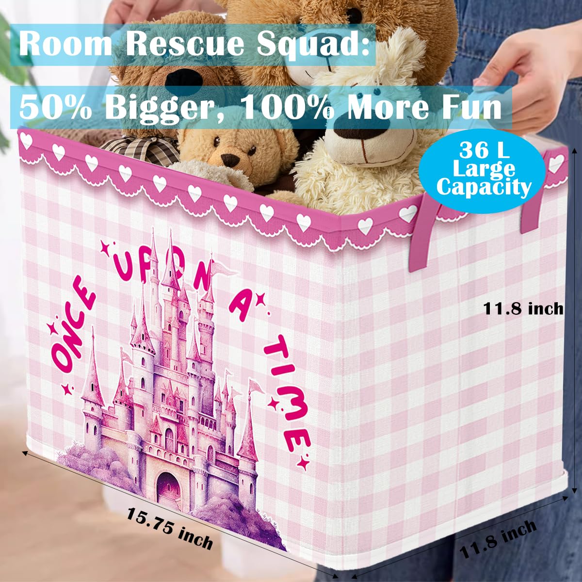 Runtoo Princess Castle baby basket folded flat for compact closet storage