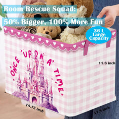 Runtoo Princess Castle baby basket folded flat for compact closet storage