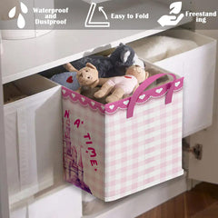 Runtoo Princess Castle baby basket in nursery keeps clutter organized and accessible