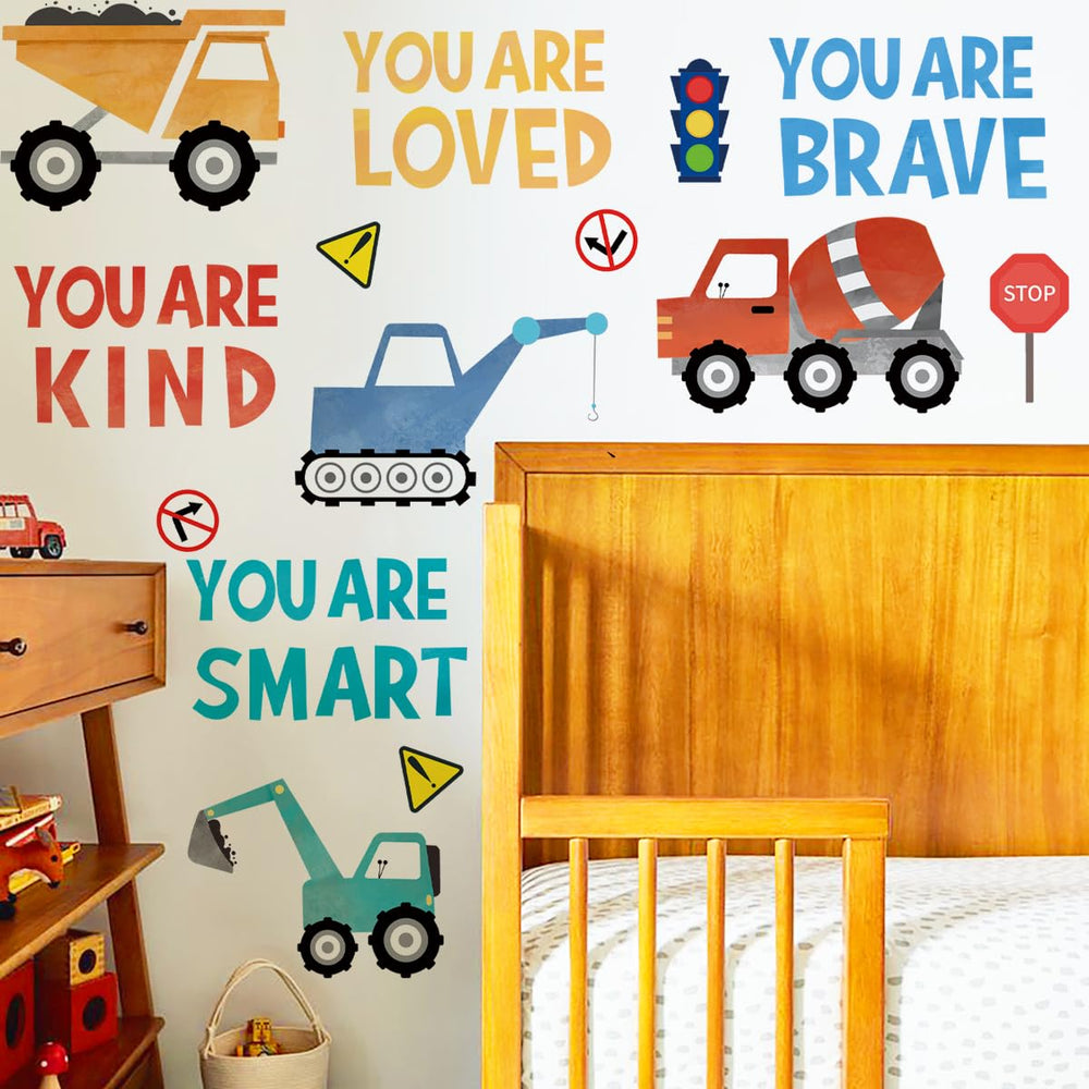Runtoo wall stickers for boys' bedroom quotes motivate and color walls.