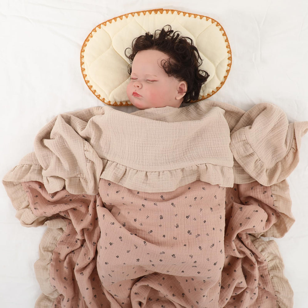 Runzhuoyang floral pattern blanket closeup adds calming nursery decor
