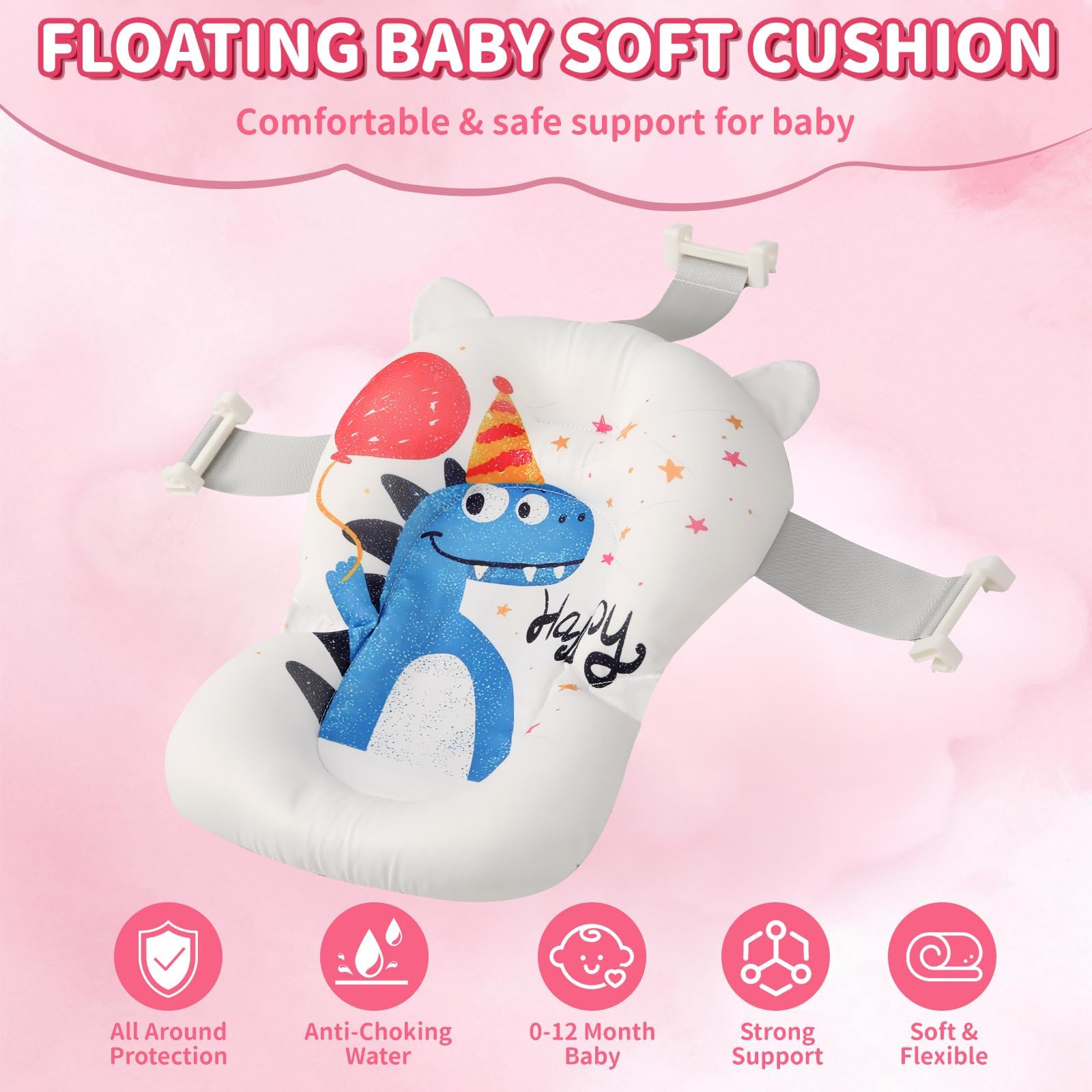 RURING portable travel-friendly baby bathtub suitable for 0 to 36 months.