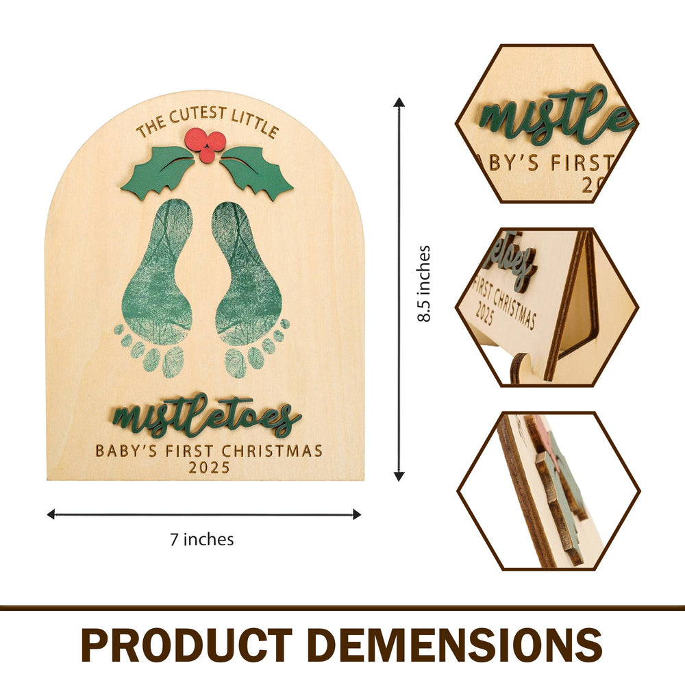 RUSATEN Baby Footprint Kit footprint-area shows blank space for stamping tiny feet with ink.
