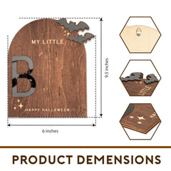 RUSATEN My Little Boo sign natural wood finish highlighting rustic charm