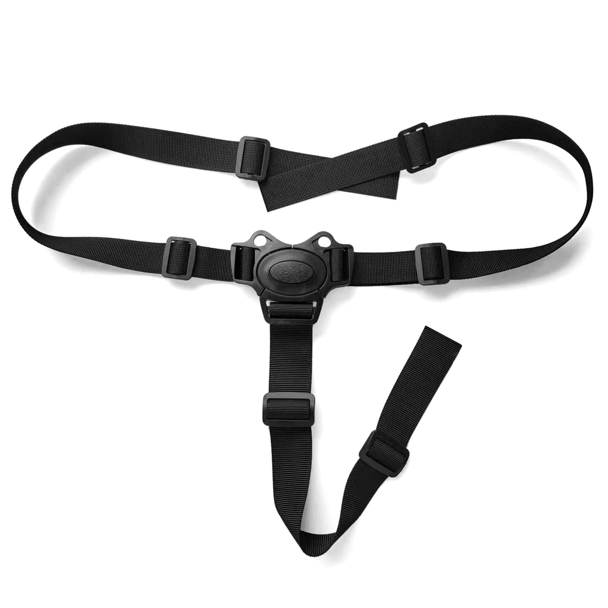 RUSUO belt on high chair shows adjustable 3-point harness for secure seating