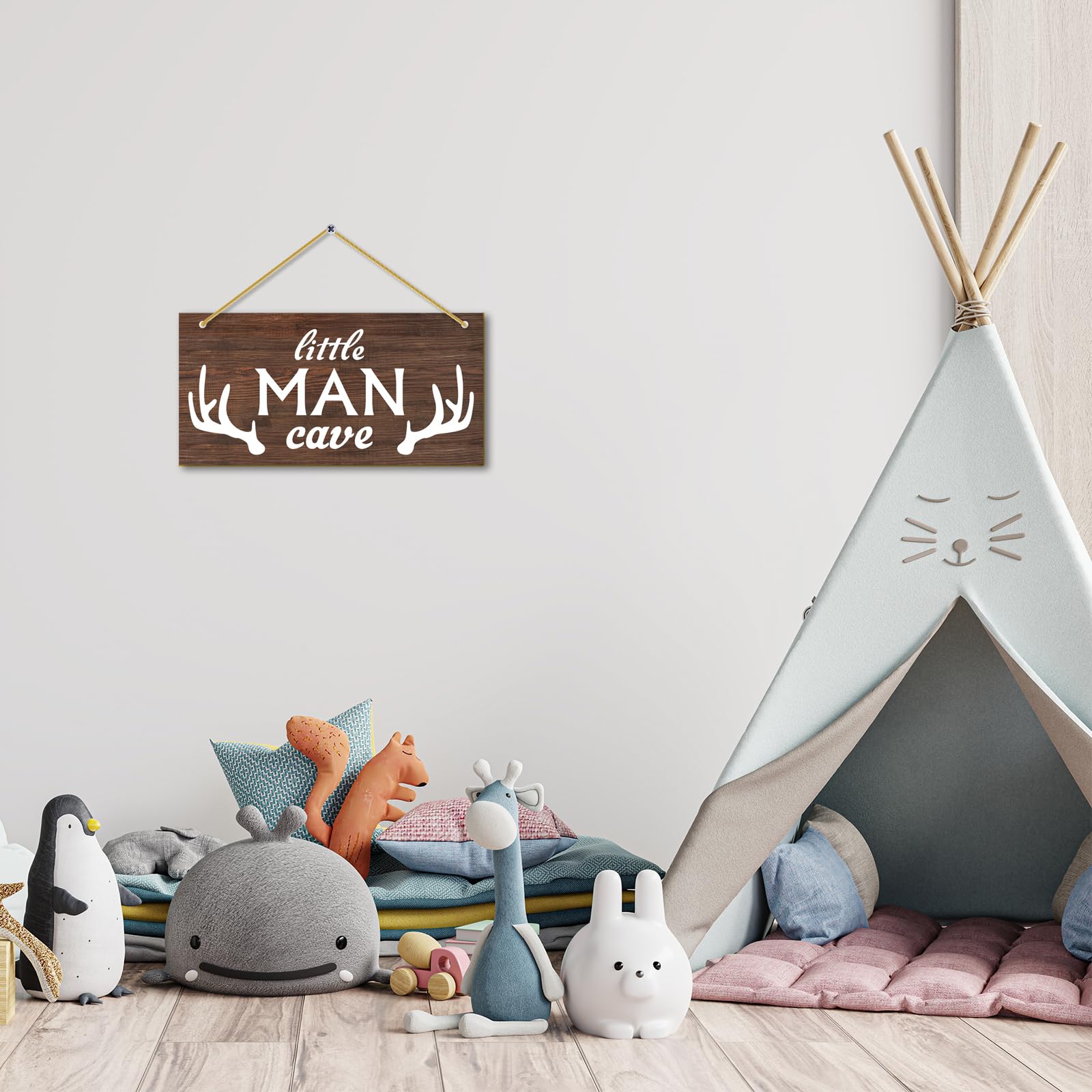 Rutiyoka baby bedroom wall decor wood sign adds playful personality to little spaces.