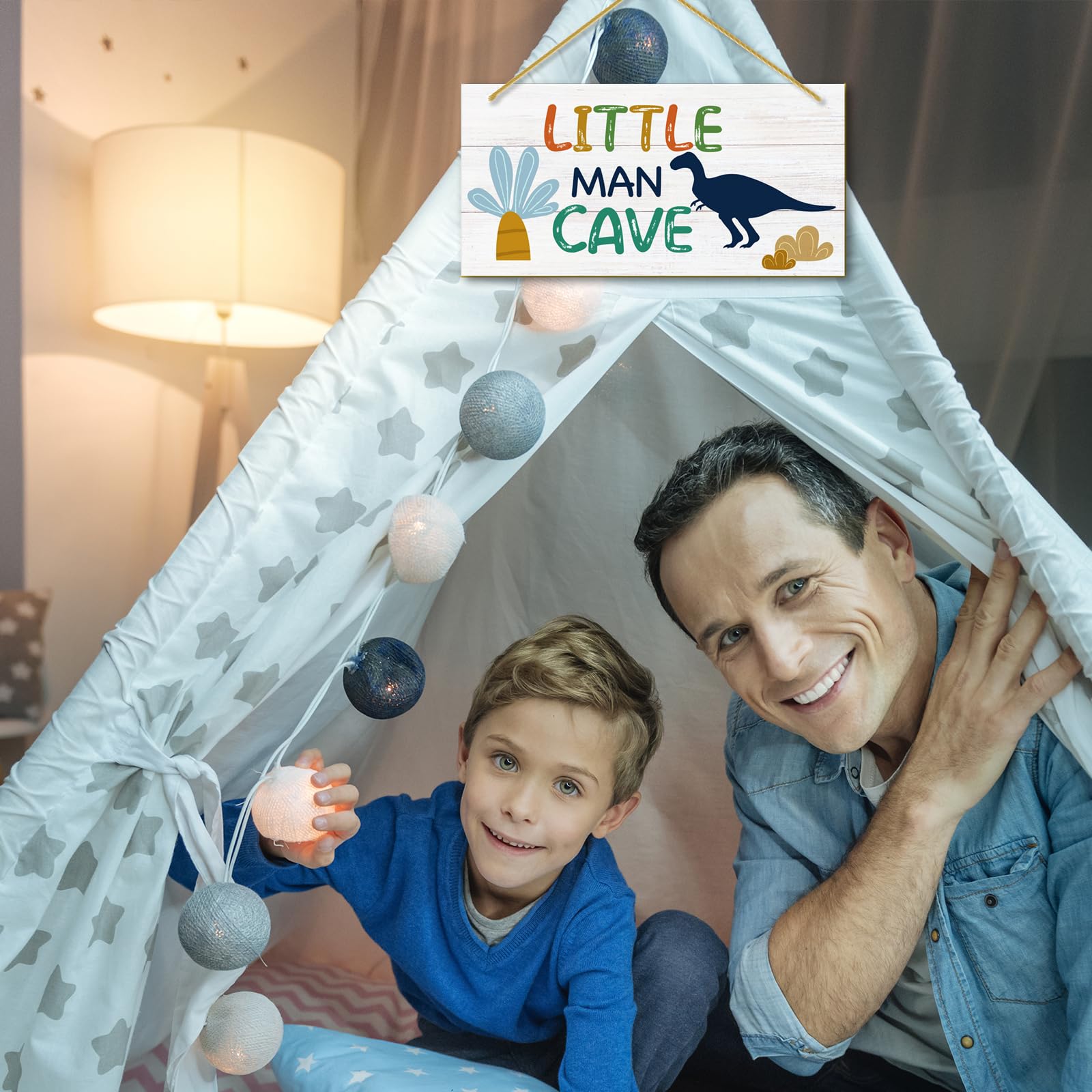Rutiyoka easy-hang jute rope sign simplifies mounting above cribs or doors.
