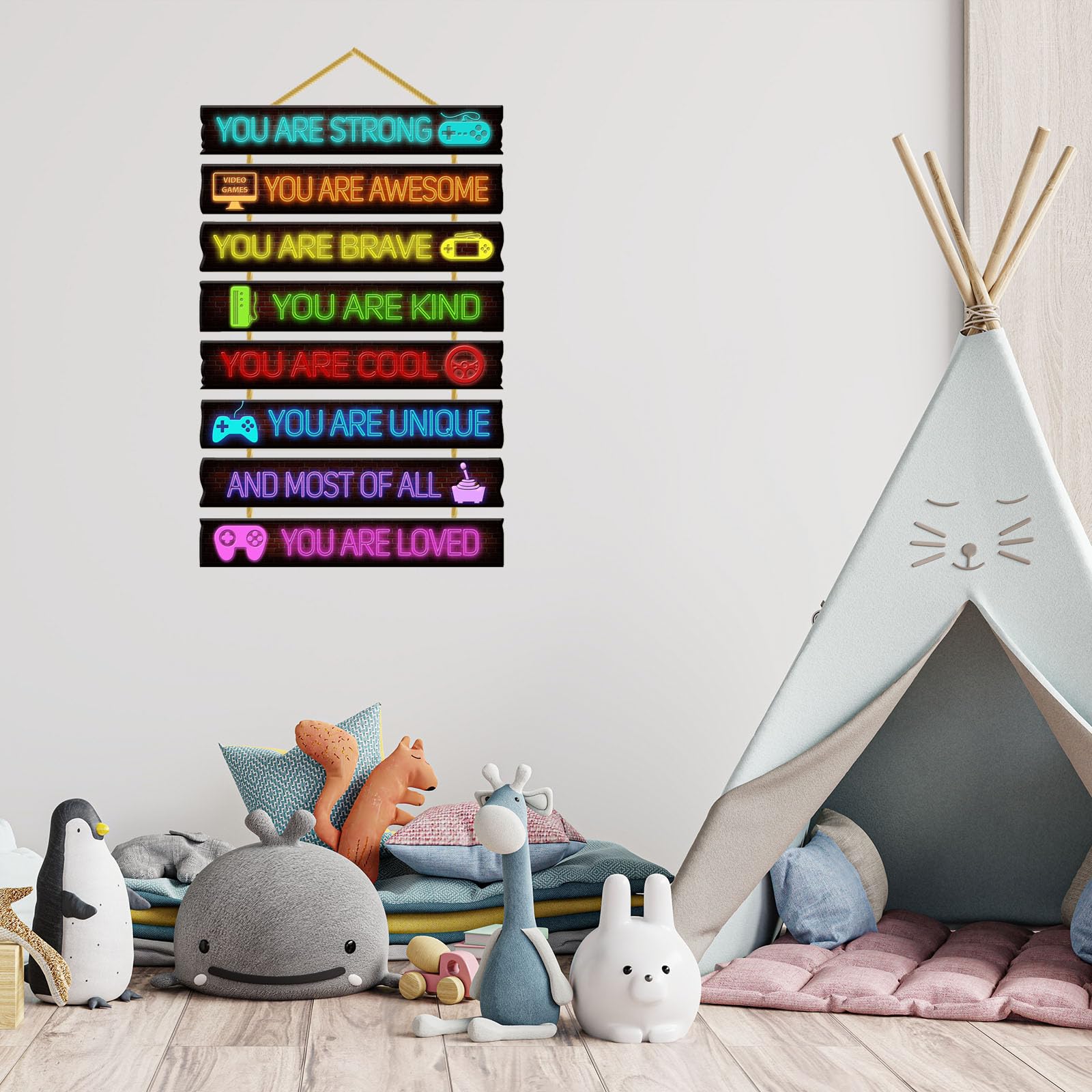 Rutiyoka game room decor smooth finish MDF close-up highlights quality and vibrant colors
