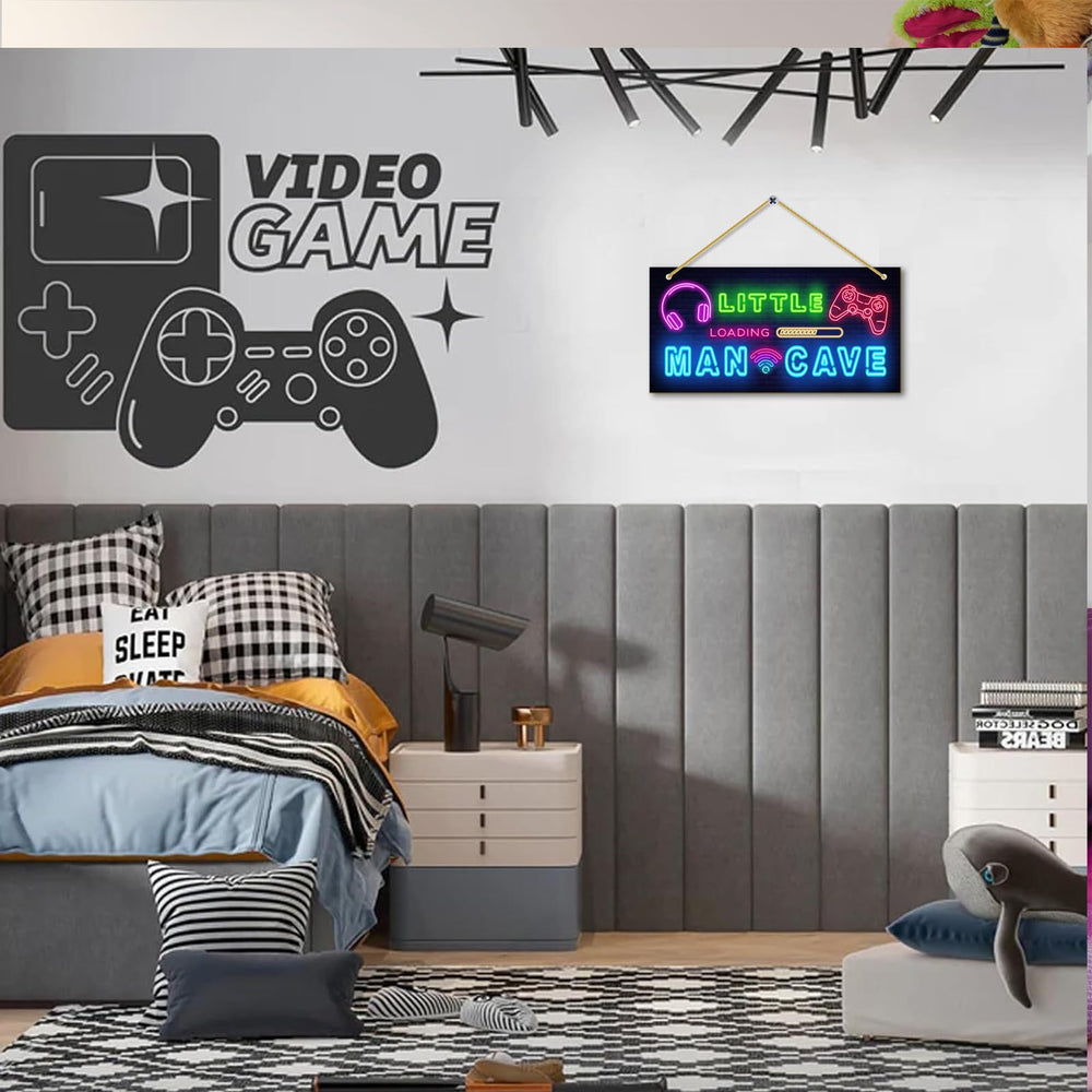 Rutiyoka Little Man Cave door sign rounded edges promote safer kids decor