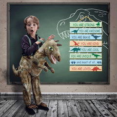 Rutiyoka MDF dinosaur decor with smooth surface and bright colors for playful room