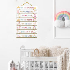Rutiyoka Unicorn Wall Art MDF smooth surface safe display for kids