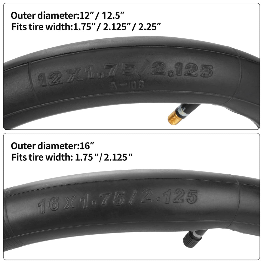 RUTU inner tubes 12x1.75-2.25 provide versatile size options for various stroller models.