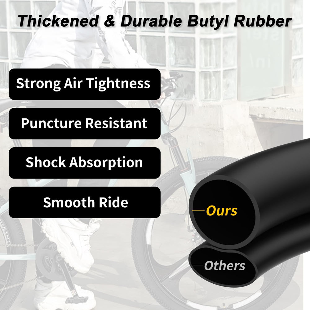 RUTU tire tube set includes valve core wrench for easy maintenance on the go.