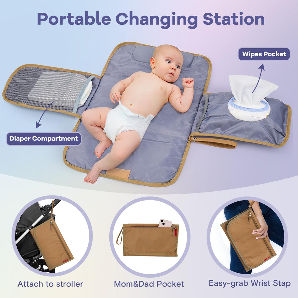 RUVALINO diaper bag backpack convertible design for multiple carrying styles