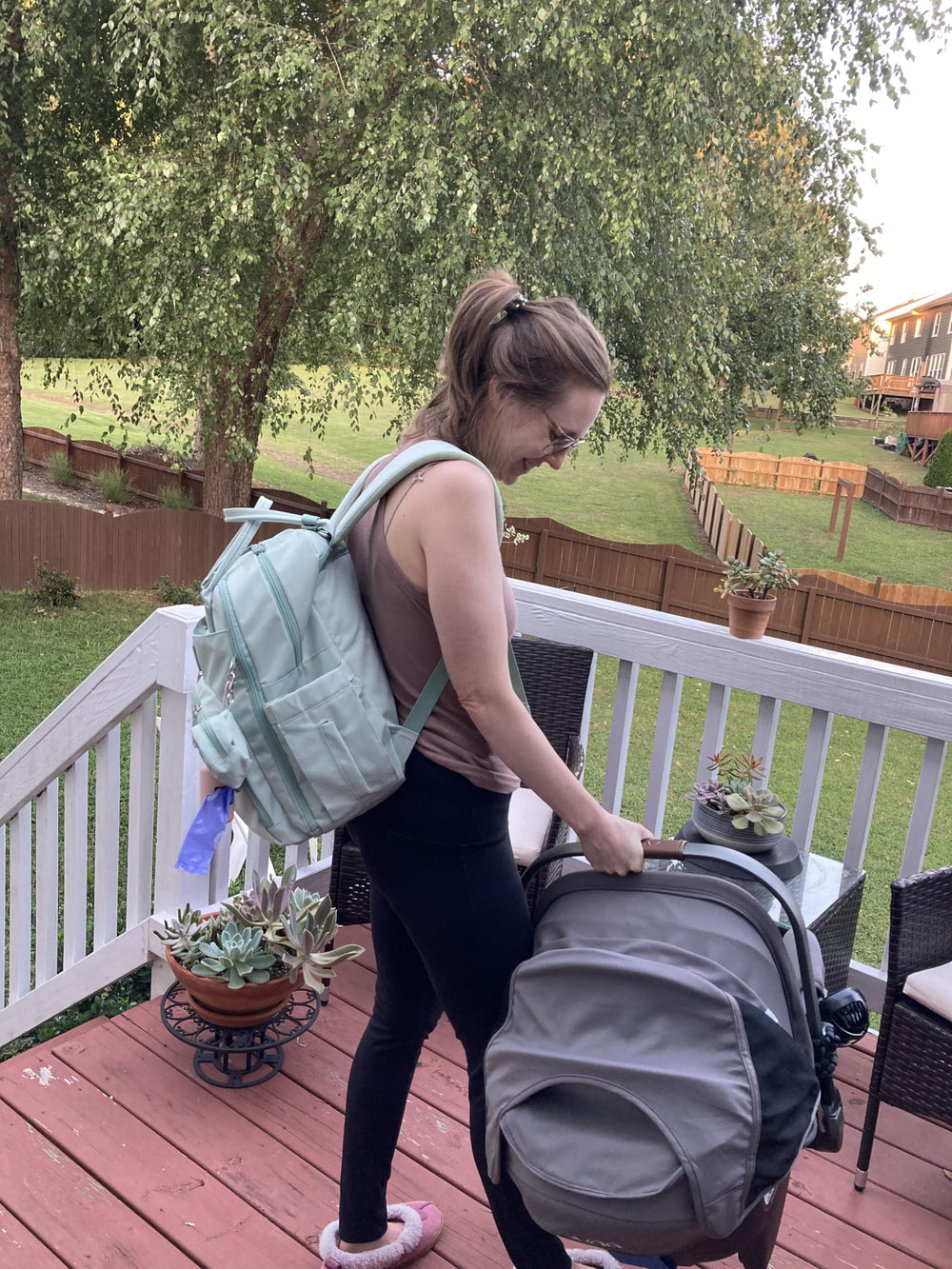 RUVALINO diaper bag backpack ergonomic straps reduce shoulder stress during long days