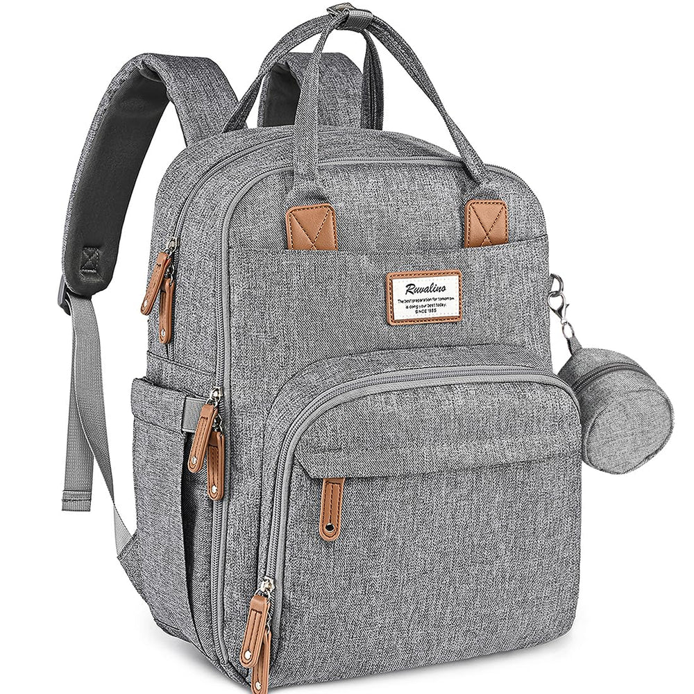 RUVALINO diaper bag backpack expandable 40L for travel-day essentials.