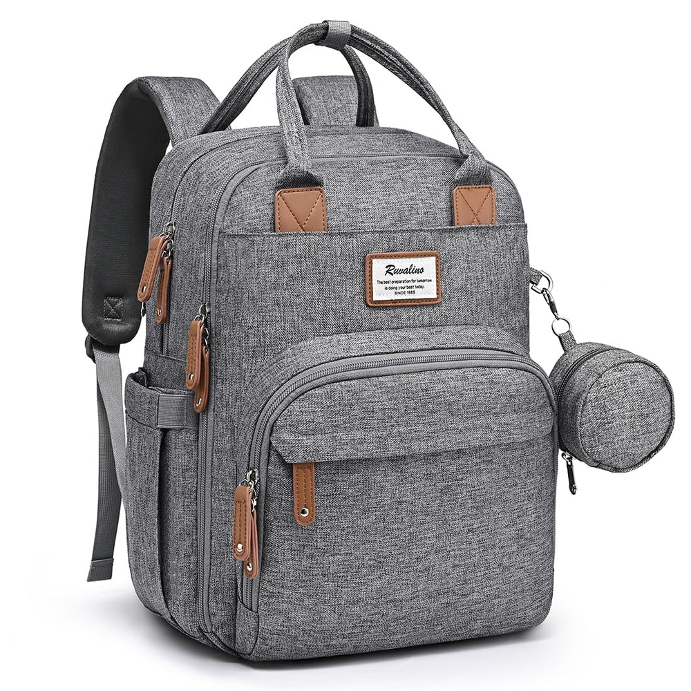 RUVALINO diaper bag backpack open compartments enables quick access to essentials