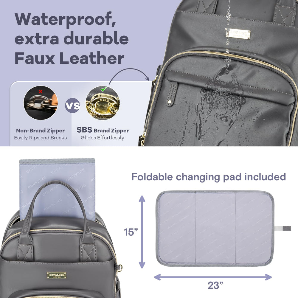 RUVALINO diaper bag backpack pacifier case keeps small items organized