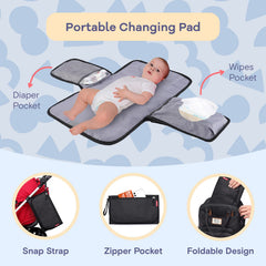 RUVALINO diaper bag backpack detachable pacifier holder for organized outings