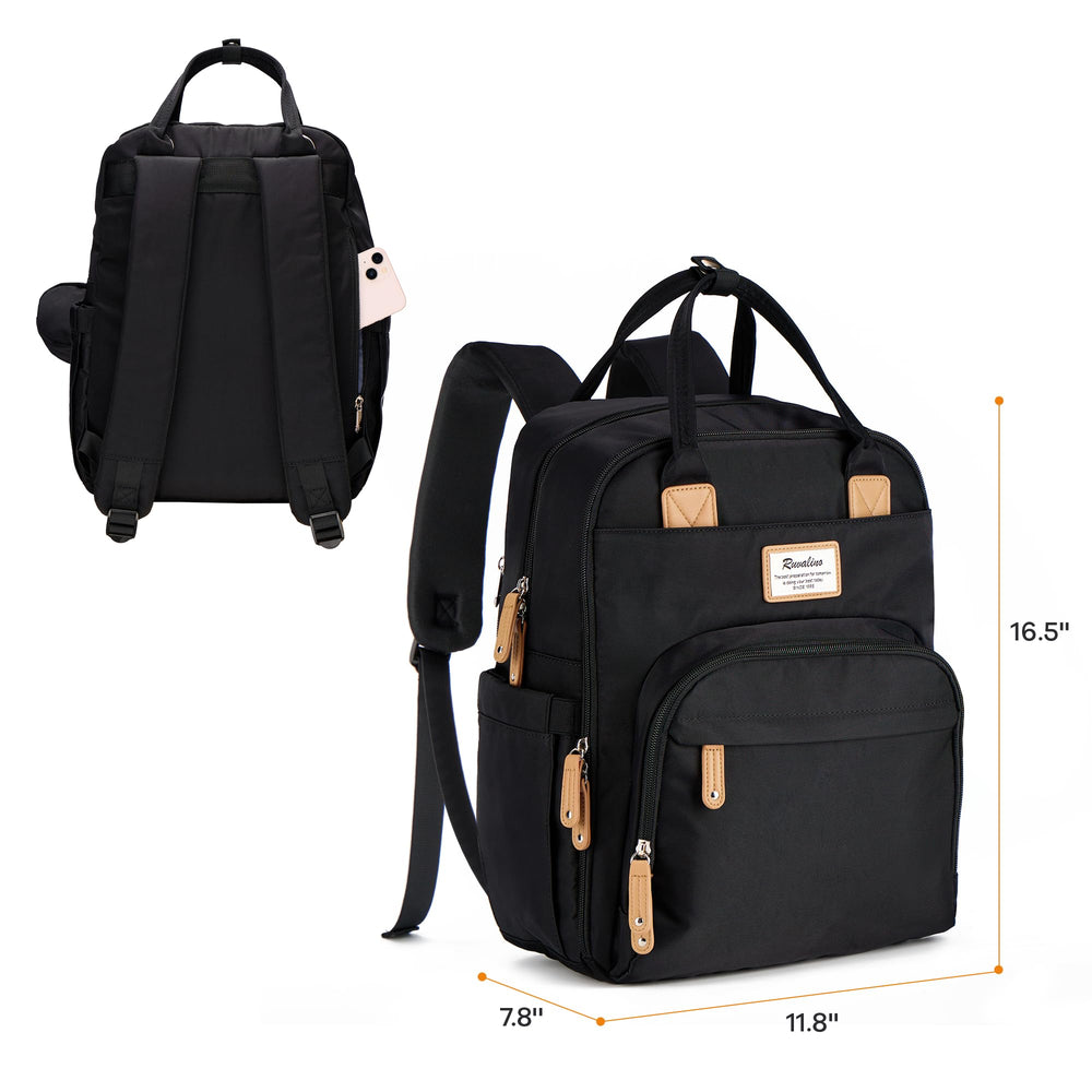 RUVALINO diaper bag backpack pocket organization helps separate items efficiently