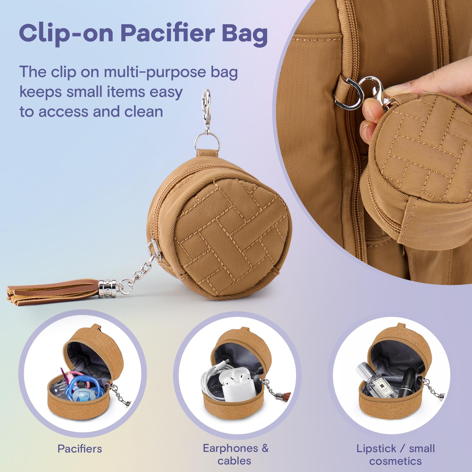 RUVALINO diaper bag backpack water-resistant fabric withstands daily use